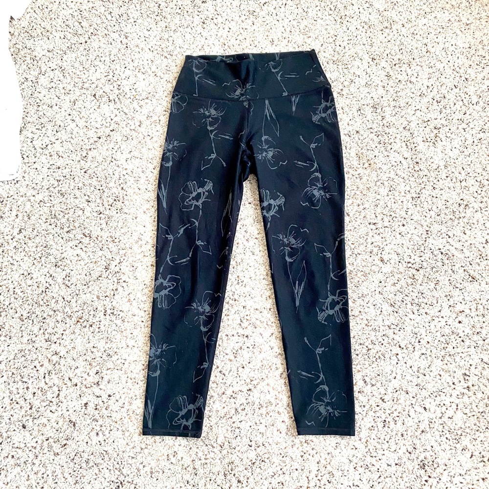 High Waisted Black/Grey Design Fabletics Leggings